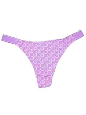 Victoria's Secret Pink Logo Thong XXL Women Plus Size Panty Thick Waistband VS